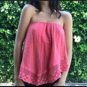 Jens pirate booty pink strapless shirt